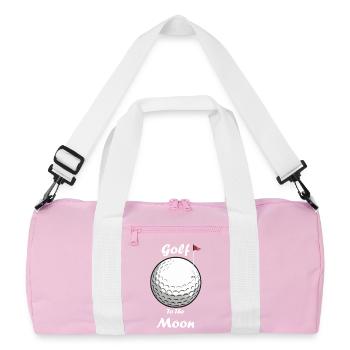 Golf To The Moon - Recycled Duffel Bag - pink/white - Front