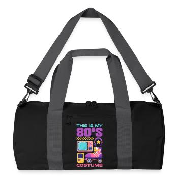 Retro Back to the 80s Vintage Design - Recycled Duffel Bag - black/graphite grey - Front