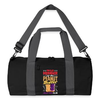 Look Partner Beurre de Cacahuète & Confiture Design - Sac de sport recyclé - noir/gris graphite - Devant
