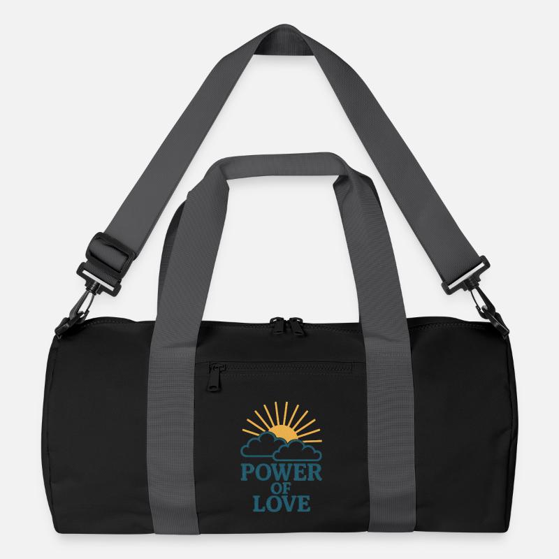 Kraft der Liebe: Sonne über Wolken Recycelte Duffel Bag