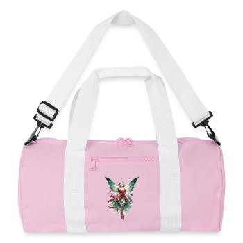 Noël - Fée - Sac de sport recyclé - rose/blanc - Devant