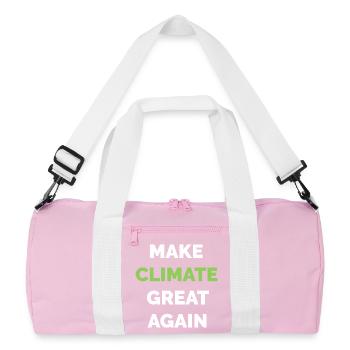 make climate great again climate protection climate symbol - Recycled Duffel Bag - pink/white - Front