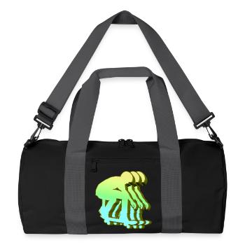 Skateboarder 3D - Recycled Duffel Bag - black/graphite grey - Front