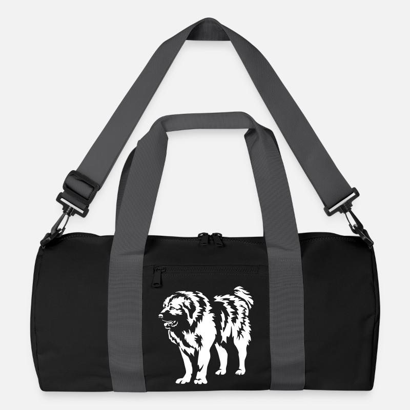 Kaukasischer Owtscharka "Black Edition" - Recycelte Duffel Bag - Schwarz/Graphitgrau
