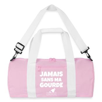 océan, non au plastique, écologie - Sac de sport recyclé - rose/blanc - Devant