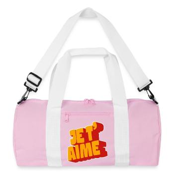 Je t’aime - Sac de sport recyclé - rose/blanc - Devant
