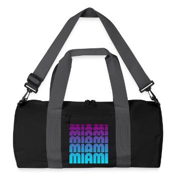 Miami Gradient Grid - Recycelte Duffel Bag - Schwarz/Graphitgrau - Vorne
