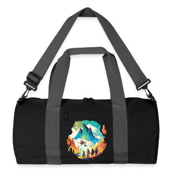 Voyage au centre de la Terre - Sac de sport recyclé - noir/gris graphite - Devant