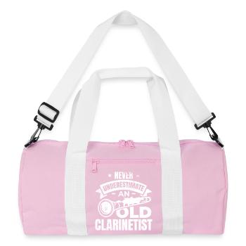 Clarinets Grandpa - Recycled Duffel Bag - pink/white - Front