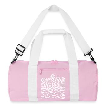 Strange white landscape - Recycled Duffel Bag - pink/white - Front