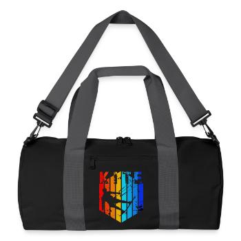 Kite - Recycelte Duffel Bag - Schwarz/Graphitgrau - Vorne