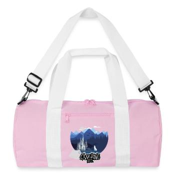 Vie de camping Nuit en montagne - Sac de sport recyclé - rose/blanc - Devant