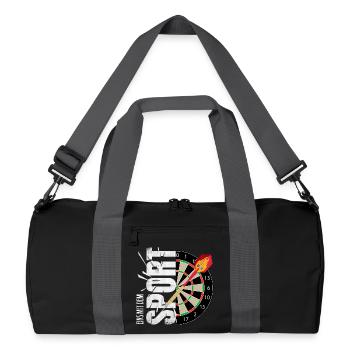 Eins mit dem Sport - Dart - Recycelte Duffel Bag - Schwarz/Graphitgrau - Vorne
