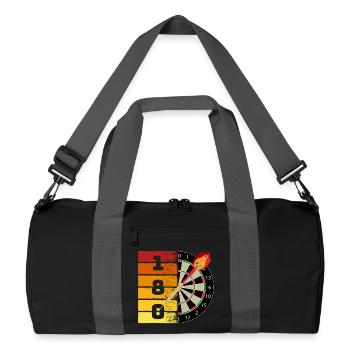 Darts 180 - Recycelte Duffel Bag - Schwarz/Graphitgrau - Vorne
