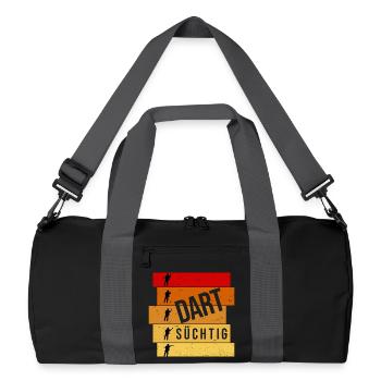 Dart süchtig - Recycelte Duffel Bag - Schwarz/Graphitgrau - Vorne