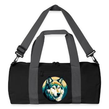 Loup - Sac de sport recyclé - noir/gris graphite - Devant