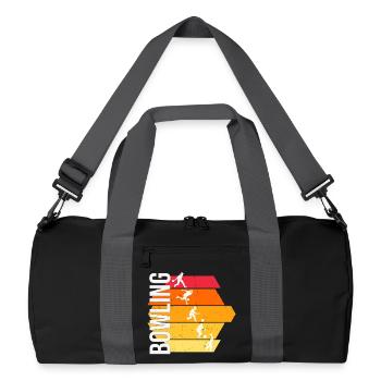 Bowling - Recycelte Duffel Bag - Schwarz/Graphitgrau - Vorne