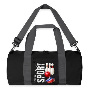Eins mit dem Sport - Bowling - Recycelte Duffel Bag - Schwarz/Graphitgrau - Vorne