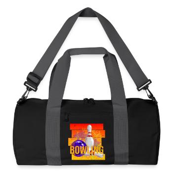 Bowling - Recycelte Duffel Bag - Schwarz/Graphitgrau - Vorne