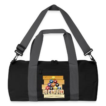 Billard - Recycelte Duffel Bag - Schwarz/Graphitgrau - Vorne