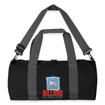 Billard ist meine Droge - Recycelte Duffel Bag - Schwarz/Graphitgrau - Vorne