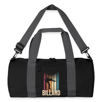 Billard - Recycelte Duffel Bag - Schwarz/Graphitgrau - Vorne