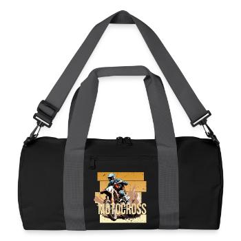 Motocross - Recycelte Duffel Bag - Schwarz/Graphitgrau - Vorne