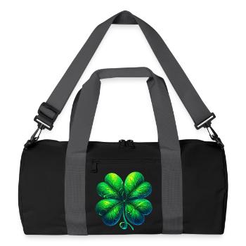 Trèfle à quatre feuilles - Sac de sport recyclé - noir/gris graphite - Devant