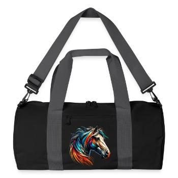 Horse - Recycled Duffel Bag - black/graphite grey - Front