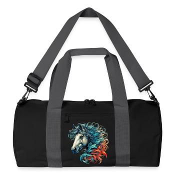 Horse - Recycled Duffel Bag - black/graphite grey - Front