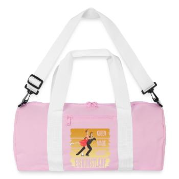 Kufen - Magie - Anmut - Eiskunstlauf - Recycelte Duffel Bag - Rosa/Weiß - Vorne