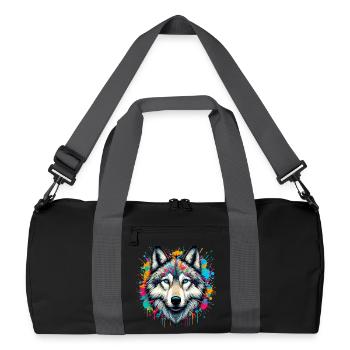 Loup - Sac de sport recyclé - noir/gris graphite - Devant