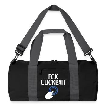 FCK Clickbait - Recycled Duffel Bag - black/graphite grey - Front