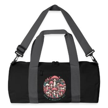 Giftpilz - Recycelte Duffel Bag - Schwarz/Graphitgrau - Vorne