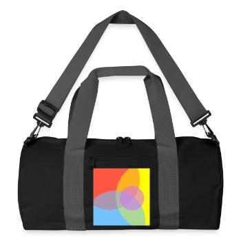 Motif de jeu de couleurs - Sac de sport recyclé - noir/gris graphite - Devant