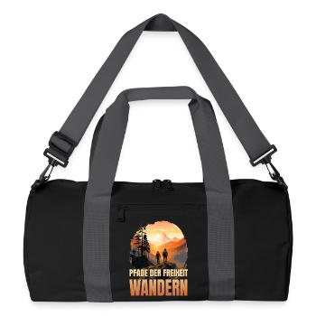 Pfade der Freiheit - Recycelte Duffel Bag - Schwarz/Graphitgrau - Vorne