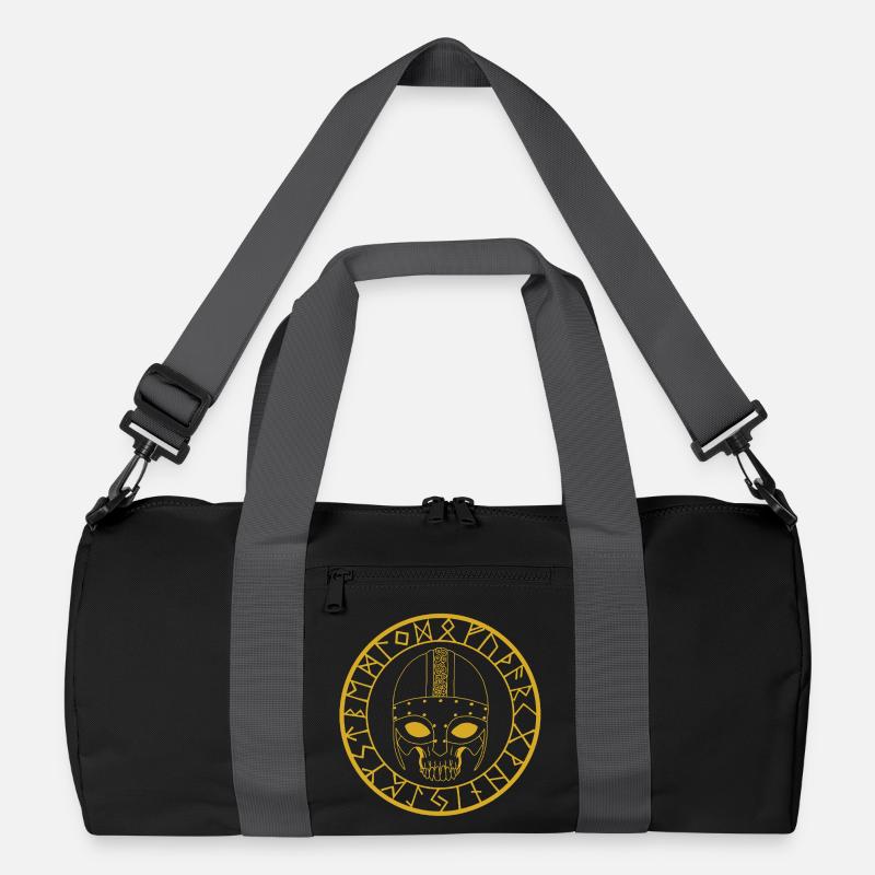 Wikinger Schädel (Gold) Recycelte Duffel Bag