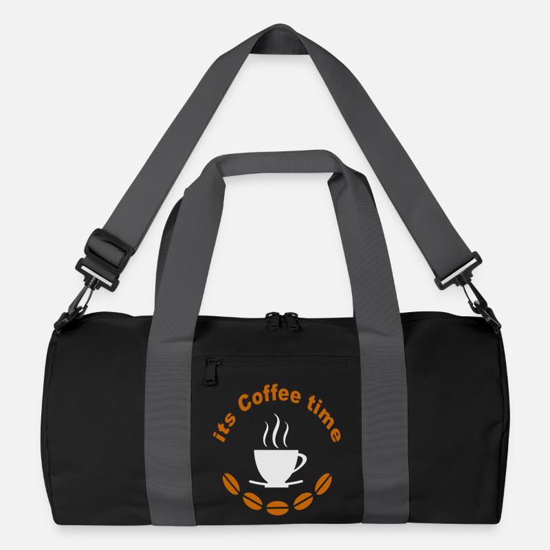 Kaffeetasse und Kaffeebohnen Recycelte Duffel Bag
