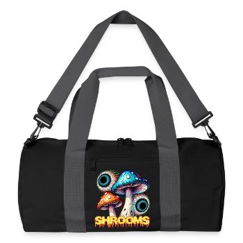 Champignons Psychédéliques Illusion Oeil Art - Sac de sport recyclé - noir/gris graphite - Devant