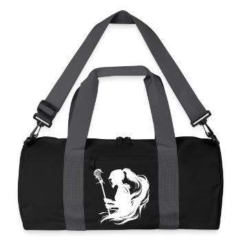 Joueur de crosse - Sac de sport recyclé - noir/gris graphite - Devant