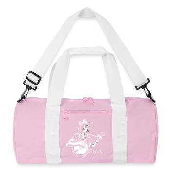 Croquis du joueur de banjo - Sac de sport recyclé - rose/blanc - Devant