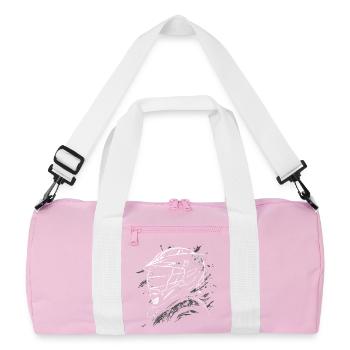 Croquis du joueur de crosse - Sac de sport recyclé - rose/blanc - Devant