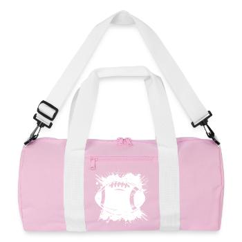 Graphismes de football - Sac de sport recyclé - rose/blanc - Devant
