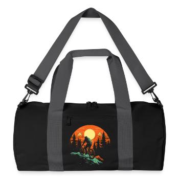 Illustration de VTT - Sac de sport recyclé - noir/gris graphite - Devant