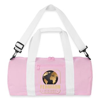 Fehmarn - Recycelte Duffel Bag - Rosa/Weiß - Vorne