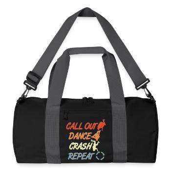 Vintage Breakdancing Quote - Recycled Duffel Bag - black/graphite grey - Front
