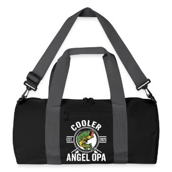 Cool Angel Grandpa Pêche Retraite - Sac de sport recyclé - noir/gris graphite - Devant