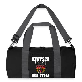 Berger allemand - Sac de sport recyclé - noir/gris graphite - Devant