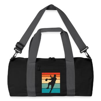 Retro Handball Handball Player - Recycled Duffel Bag - black/graphite grey - Front