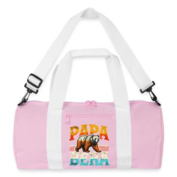 Papa Ours Style Rétro, Pères - Sac de sport recyclé - rose/blanc - Devant